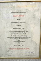 Goldener Meisterbrief Josef Löbbert