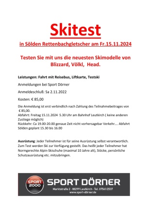 Skitest in Sölden