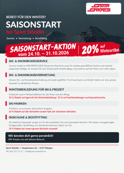 Saisonstart-Aktion