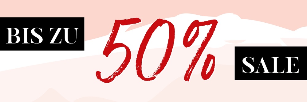 Sale bis zu 50 Prozent (Banner)