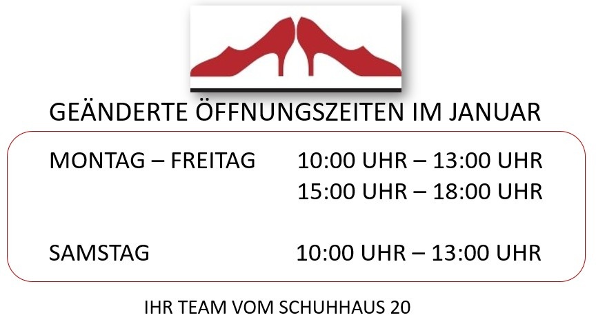 geänderte Öffnungszeiten