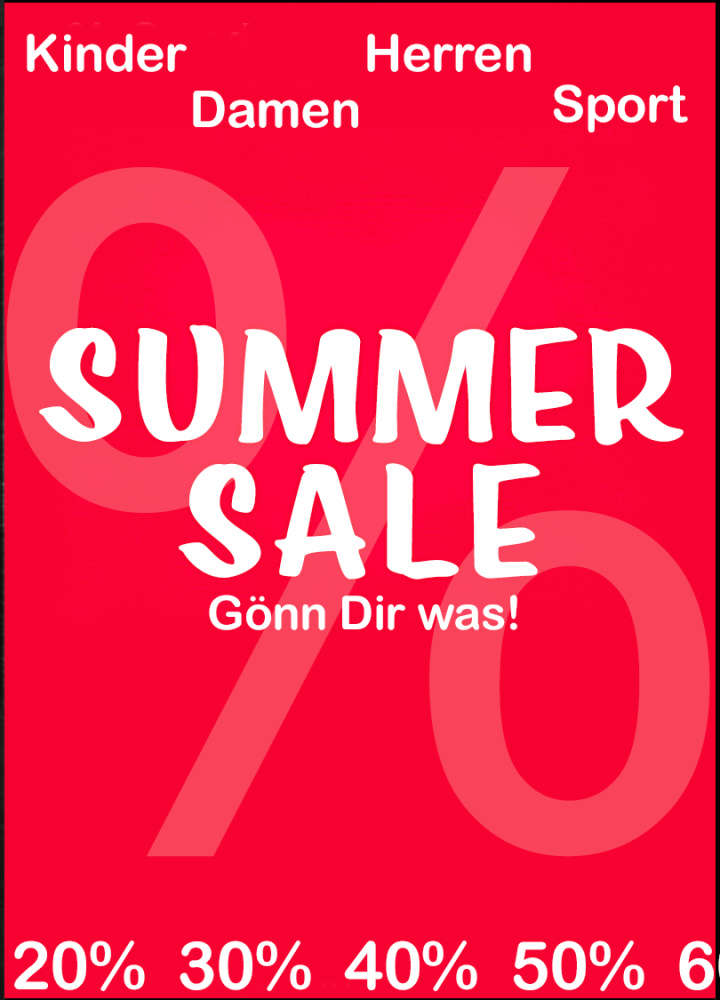 Wir starten in den Sommer Sale