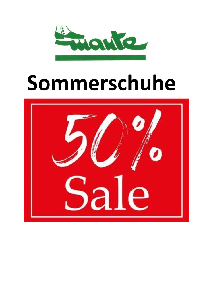 Sopmmerschuhe 50 %