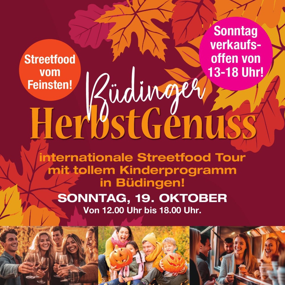 Büdinger Herbstgenuss mit verkaufsoffenem Sonntag am 19.10.25