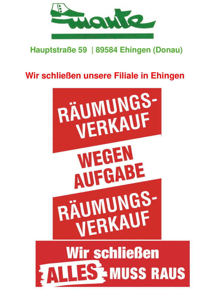 Filialschließung in Ehingen