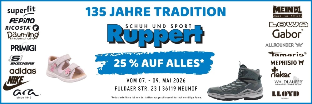 135 Jahre Tradition - 25% Rabatt