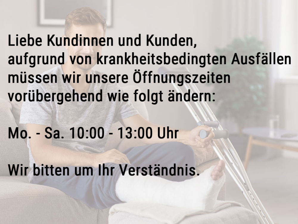 Geänderte Öffungszeiten