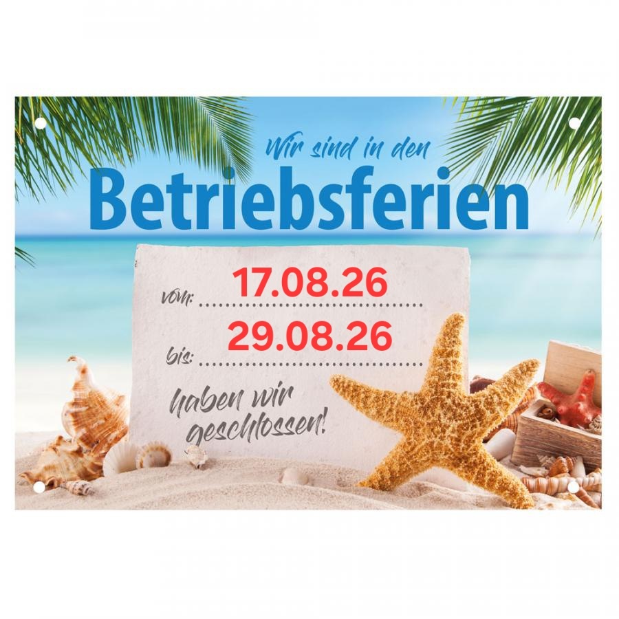 Betriebsferien Sommer