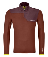 Ortovox Fleece Light Zip Neck M clay orange