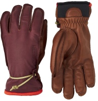 Hestra Wakayama 5-Finger bordeaux/brown