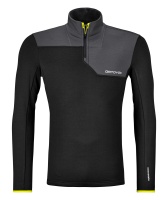 Ortovox Fleece Light Zip Neck M black raven