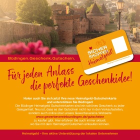 Heimatgeld-Gutscheine vom Gewerbeverein bei uns erhältlich! 