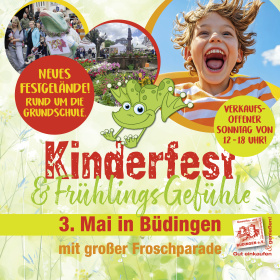 Kinderfest mit verkaufsoffenem Sonntag am 3. Mai 2026