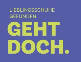Kampagne GEHT DOCH. - Lieblingsschuhe gefunden - blau (Pop-up)