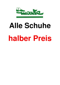 Alle Schuhe halber Preis