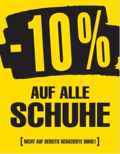 10% auf die aktuelle Schuhkollektion