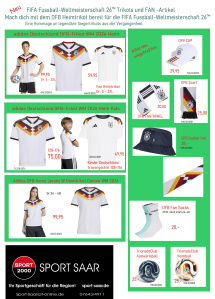 Trikots und Fan Artikel zur Fußball WM