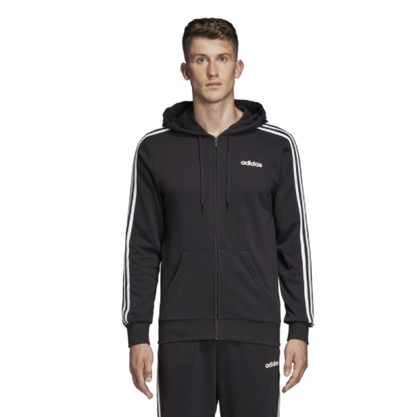 adidas Core 3 Streifen Kapuzenjacke