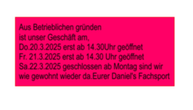Sonderöffnungs Zeiten