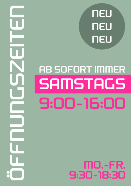 Öffnungszeiten HW25/26