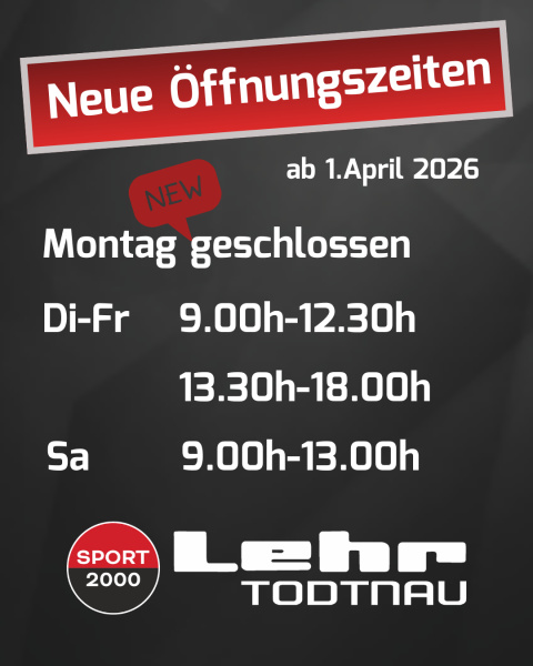 Neue Öffnungszeiten 2026