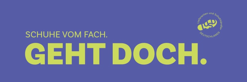 Kampagne GEHT DOCH. - Schuhe vom Fach - blau (Banner) 