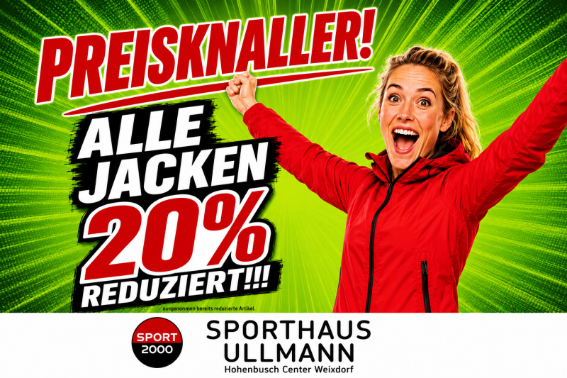20% auf ALLES Jacken