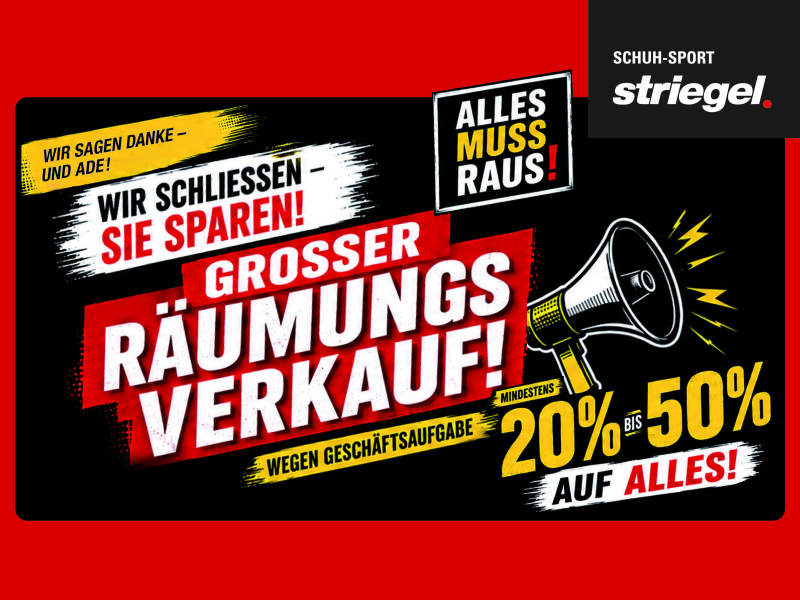 Räumungsverkauf Ade