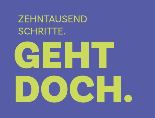 Kampagne GEHT DOCH. - Zehntausend Schritte - blau (Pop-up)