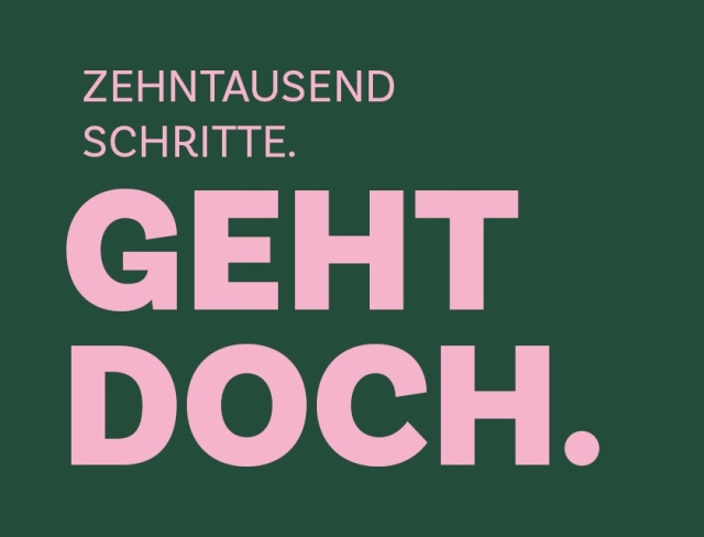 Kampagne GEHT DOCH. - Zehntausend Schritte - grün (Pop-up)