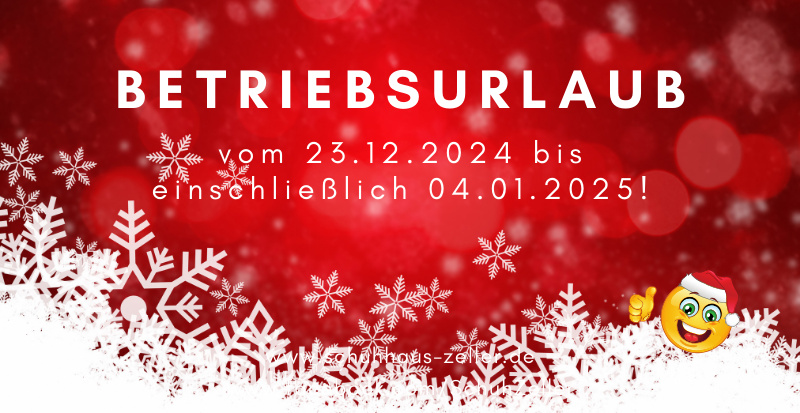Wir machen Betriebsurlaub!