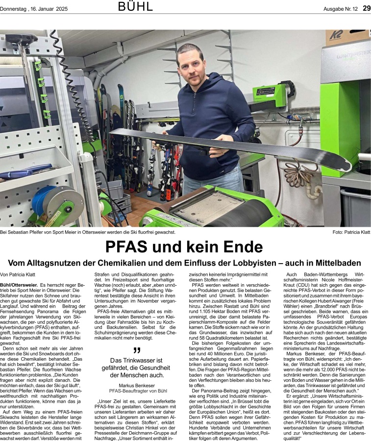 Bericht BNN über PFAS