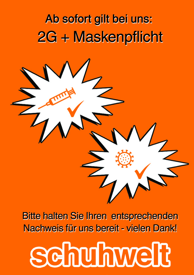 Schuhe Shoppen jetzt mit 2G - wir freuen uns auf Sie! 