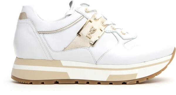 Nero Giardini Sneaker, weiß gold kombi